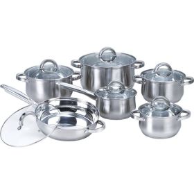 12-Piece Stainless Steel Cookware Set