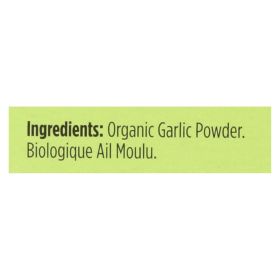 Spicely Organics - Organic Garlic Powder - Case Of 6 - 0.4 Oz.